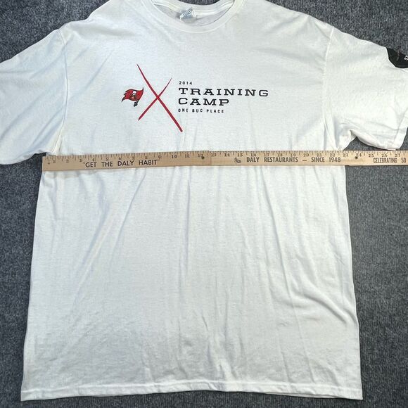 Tampa Bay Bucs Shirt Mens Extra Large White Training Camp 2014 One Buc Place XL - Picture 8 of 13